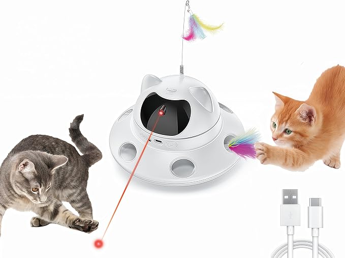 3-in-1 Cat Toy & Interactive Motion-Activated Kitten Toy Accessories — 5-Piece - Image 9