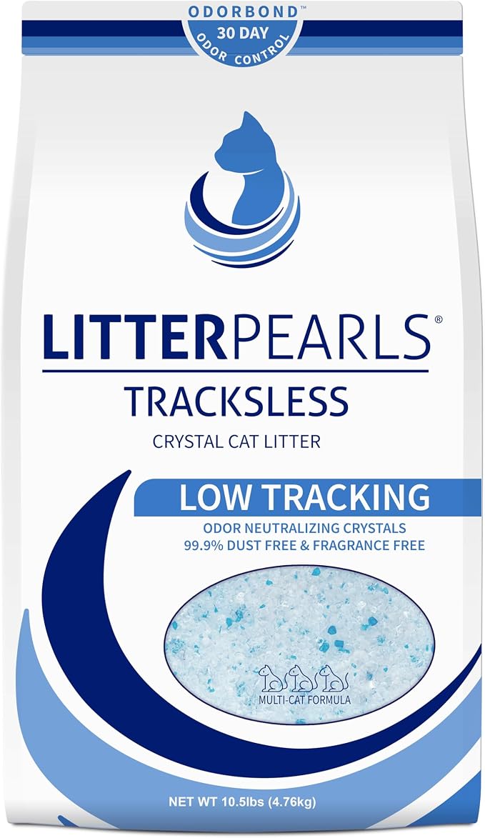 Litter Pearls Tracksless Unscented Non-Clumping Crystal Cat Litter by LitterPearlsCatLitter