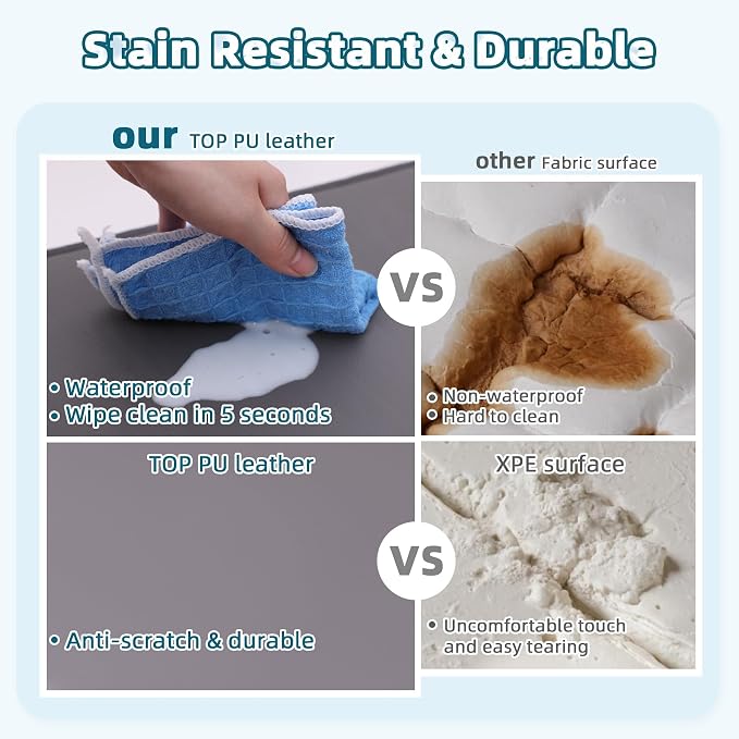 Dog Crate Pad Mat, Waterproof Kennel Cage Mat, Cooling Pet Bed - Image 3