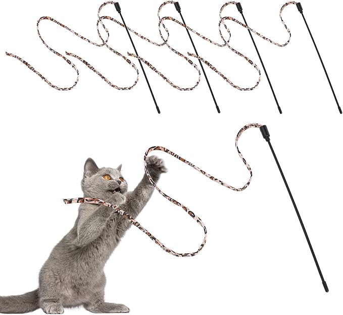 Cat Wand Stick Toy, Interactive Cat Exerciser Playing by Molain