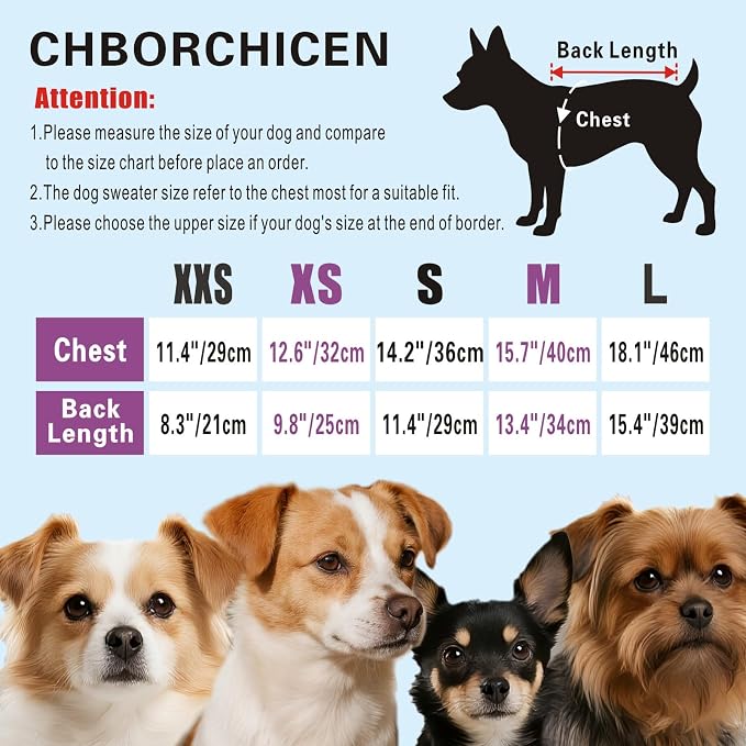 CHBORCHICEN Pet Dog Sweaters Classic Knitwear Turtleneck Winter Warm Puppy - Image 4