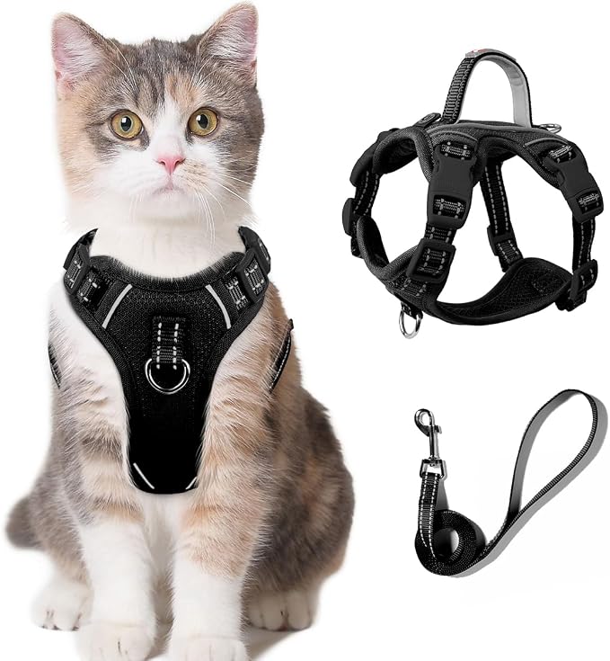 Cat Harness and Leash Set for Walking Escape Proof for Small Large cat Kitten by BARKBAY