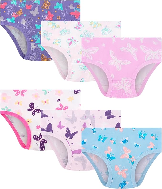 Girls and Toddlers 100% Cotton Underwear Tagless Soft Panties Size 2-3T by JAHSIYI