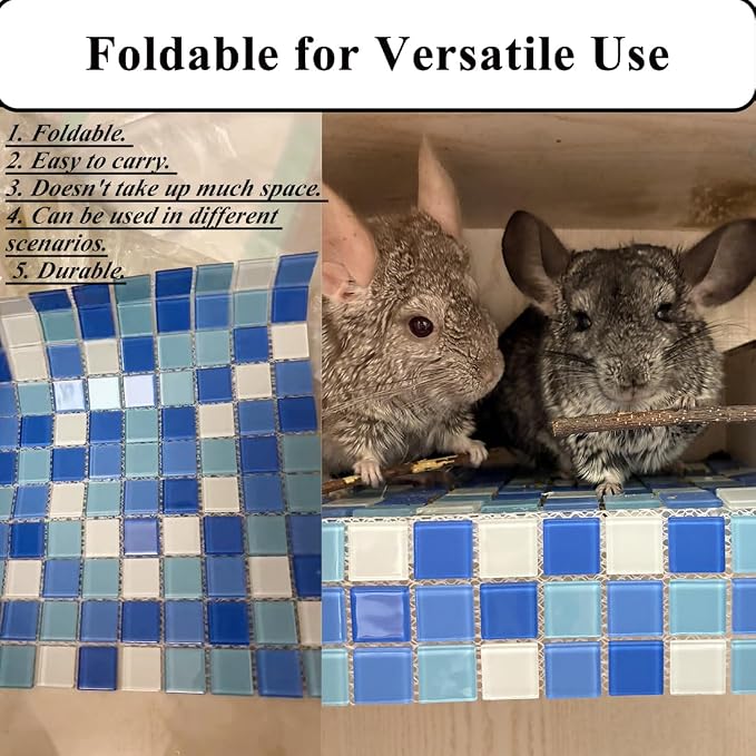 Mosaic Ice Mat for Hamsters, Rabbits and Small Pets, Summer Cooling Pad - Image 3