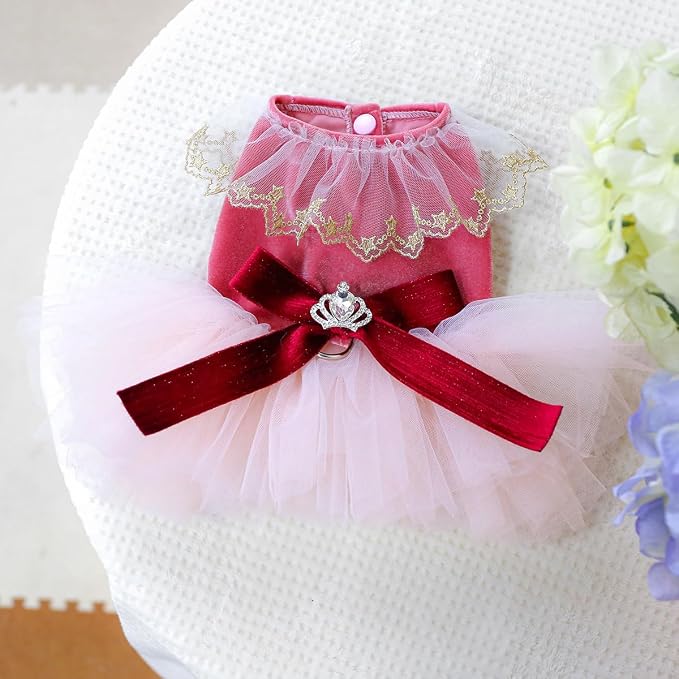 Fashion Sweet Puppy Dog Blingbling Princess Skirt Pet Dog Lace Cake Camisole - Image 4