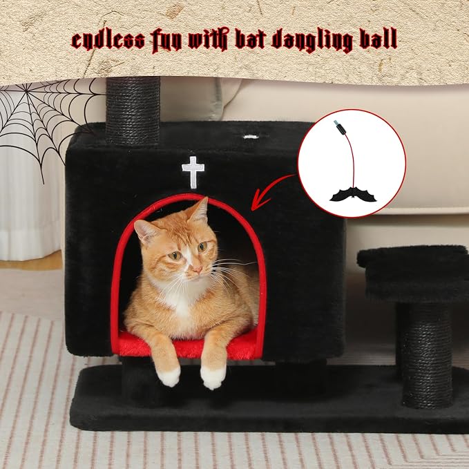 Gothic 3-in-1 Dog Stairs & Cat Scratching Post - Image 7