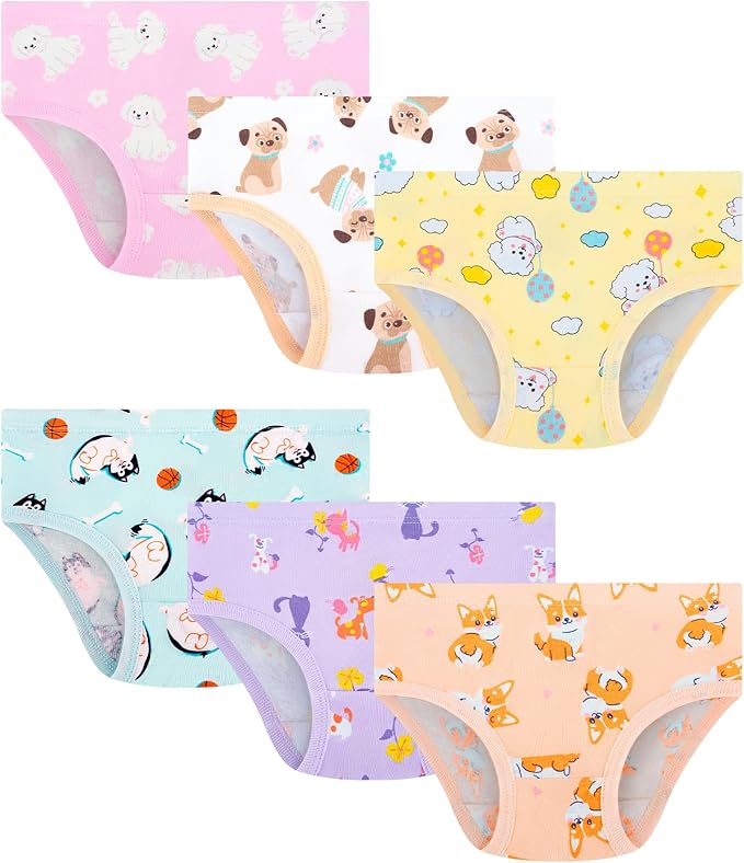 Girls and Toddlers 100% Cotton Underwear Tagless Soft Panties Size 2-3T by JAHSIYI