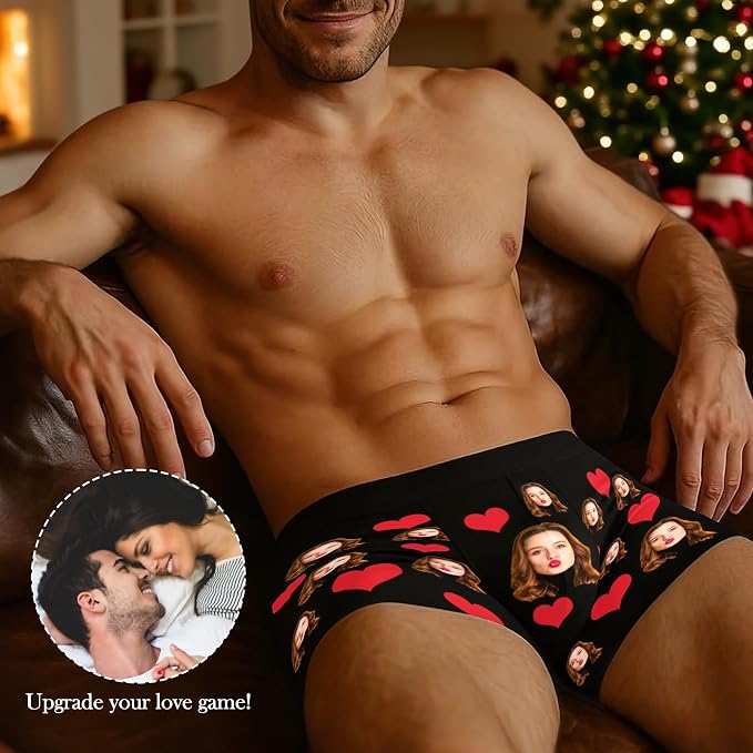 M YESCUSTOM Custom Faces Funny Short Briefs Gift - Image 4