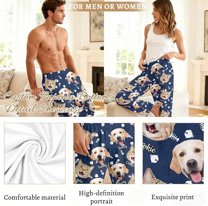 Custom Couple Pajama Pants Sock - Image 6