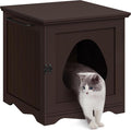 Yaheetech Cat Litter Box Enclosure, Litter Box Furniture Hidden by Yaheetech
