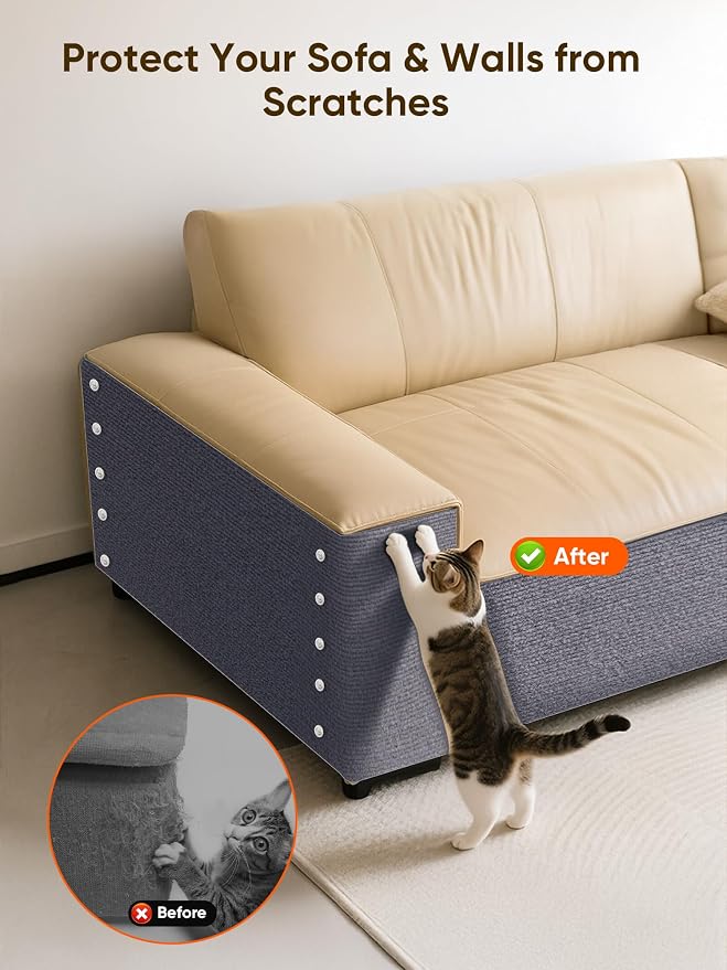 Cat Scratch Mat Furniture Protector, Eco-Friendly DIY Trimmable Self-Adhesive - Image 2