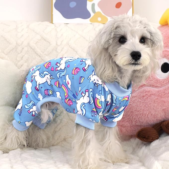 XPUDAC 4 Pack Dog Pajamas for Small Medium Dogs, Strechy Soft Puppy Clothes for - Image 5