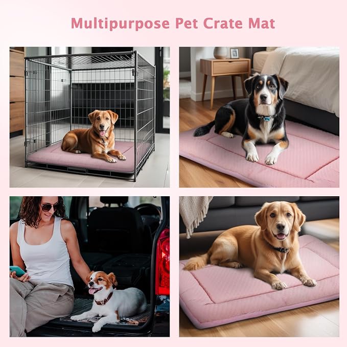 Dog Bed Mat, Crate Pad Reversible, Soft Kennel Pad, Washable Crate Mat - Image 4