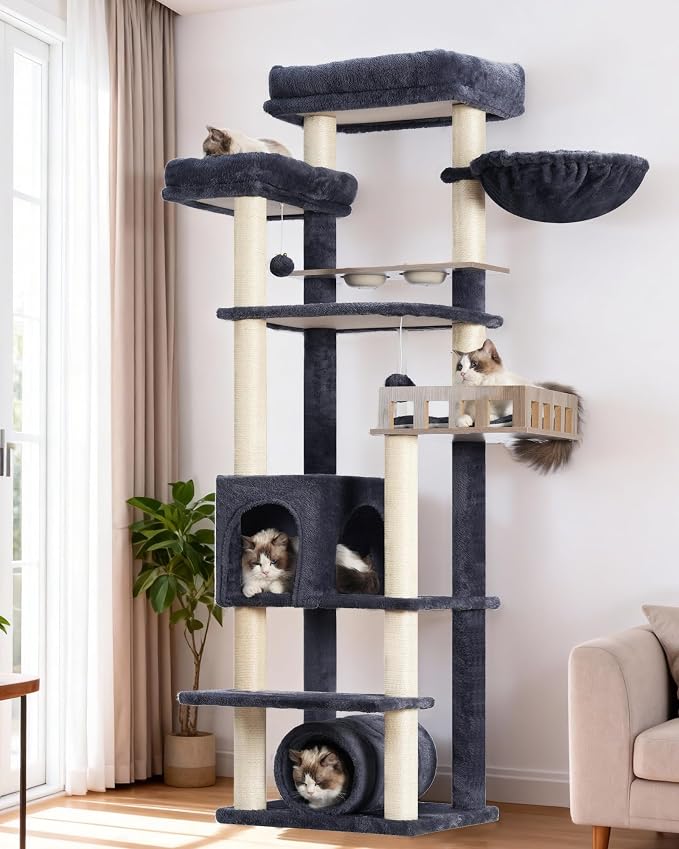 Cat Tree with Tunnel, Cat Tower by Gitelnour