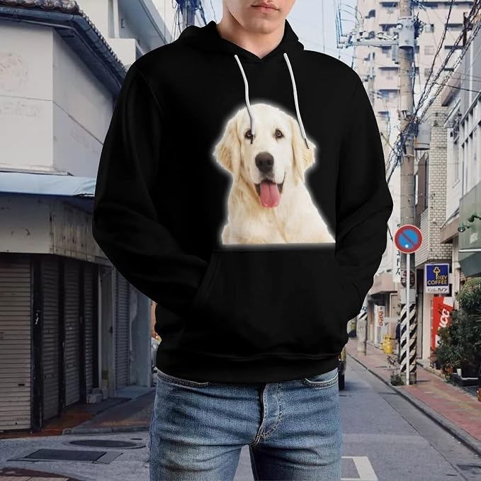 Artsadd Custom Face Unisex athletic Pockets Sweatshirt Loose Hoodie Custom - Image 6