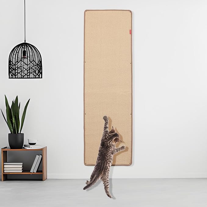 66.93x19.68x0.32 inch Thickened Cat Wall Scratcher Carpet, Cat Climbing Wall by CoolEx