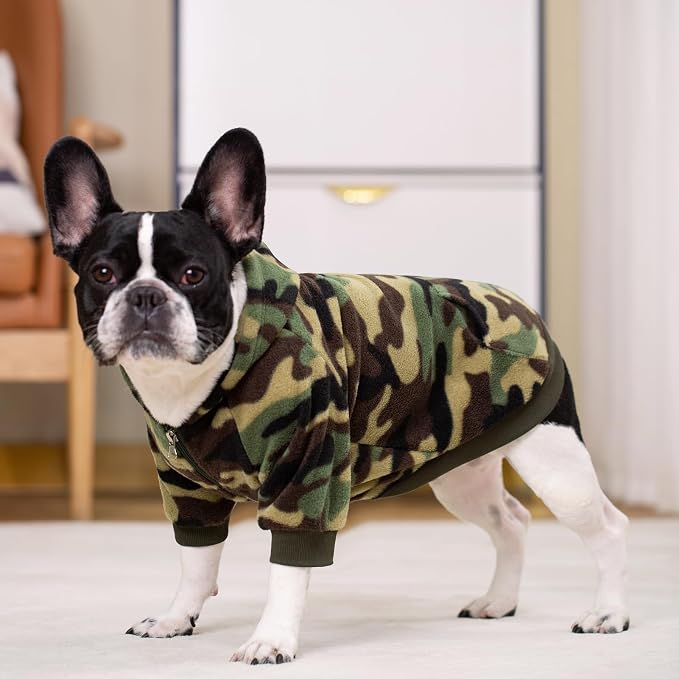 Camo French Bulldog Clothes Dog Hoodie Sweatshirts - Image 6