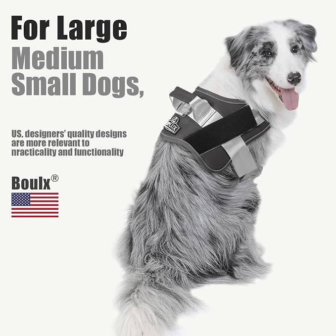 Bolux Dog Harness, No-Pull Reflective Dog Vest, Breathable Adjustable Pet - Image 5