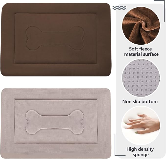 JoicyCo Extra Large Dog Bed Soft Dog Crate Pad Mat, 48 in Non-Slip Bottom - Image 2