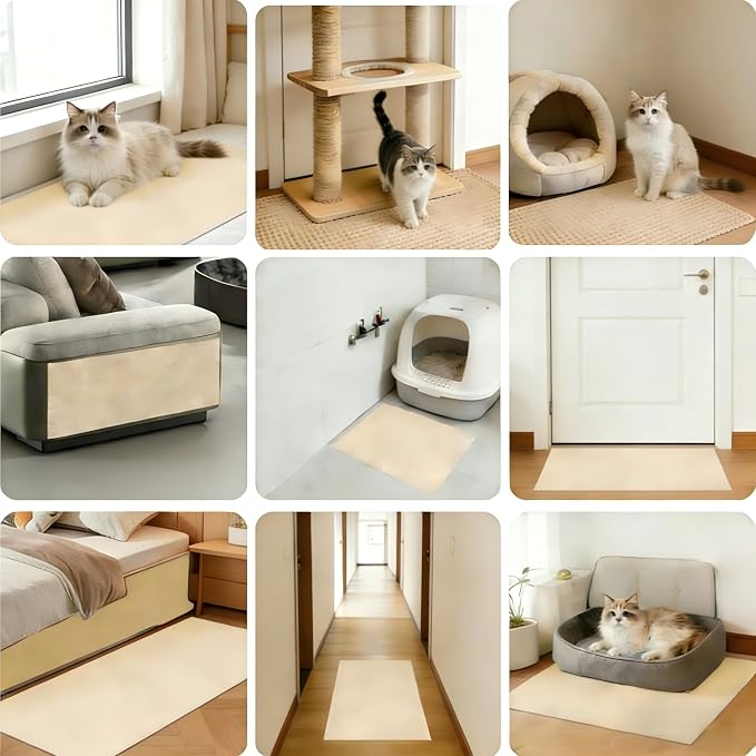 Cat Scratcher Mat, 78.7"x15.8" Cat Scratch Couch Furniture Protector, Trimmable - Image 7