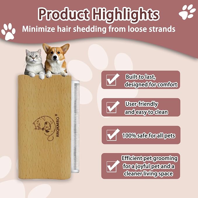 Premium Dog Brush for Shedding, Deshedding Brush Combs for Dogs, Professional - Image 5