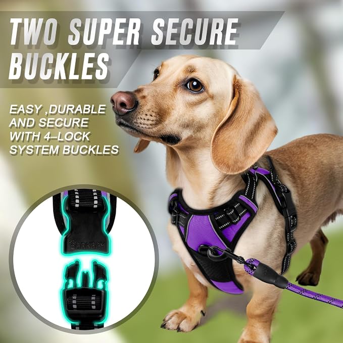 BARKBAY No Pull Dog Harness Front Clip Heavy Duty Reflective Easy Control Handle - Image 4