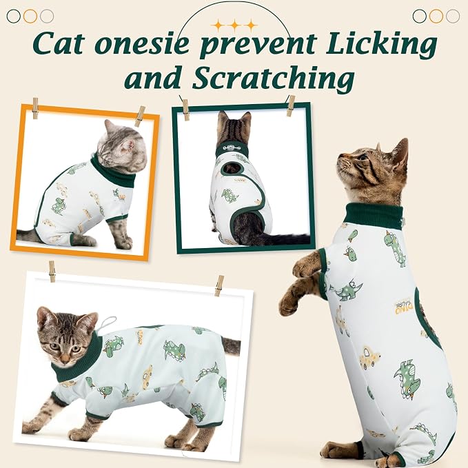 DENTRUN Cat Surgery Recovery Suit Female Male Soft Onesie, Kitten Surgical - Image 5
