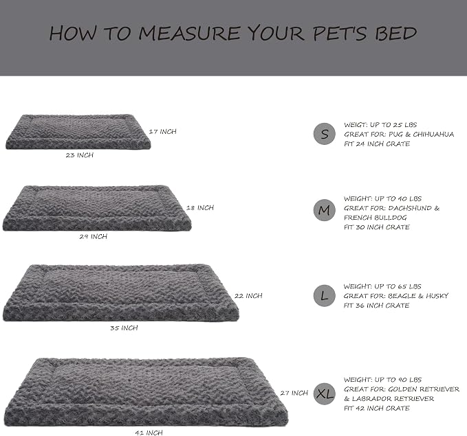 Washable Dog Bed Mat Dog Crate Pad Soft Fluffy Pet Kennel Beds Dog Sleeping - Image 6