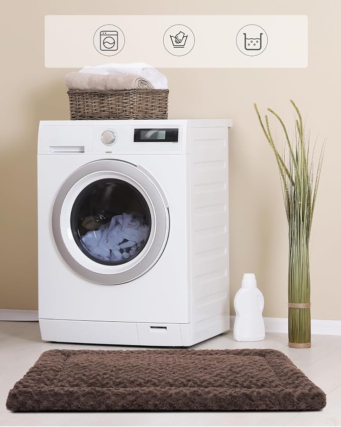 Washable Dog Bed Mat Dog Crate Pad Soft Fluffy Pet Kennel Beds Dog Sleeping - Image 8