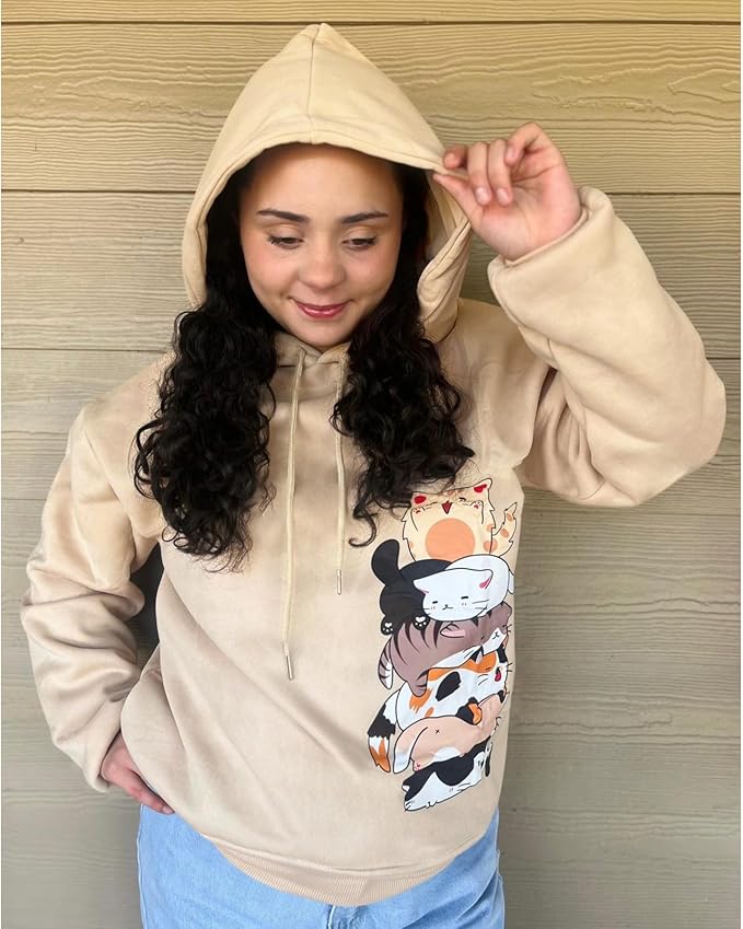 Tuislay Cute Cat Graphic Hoodies - Image 2