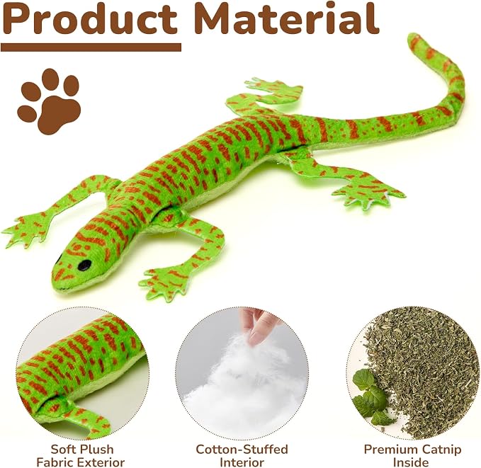CiyvoLyeen Lizard Catnip Toys Chew Bite Resistant Toys - Image 5