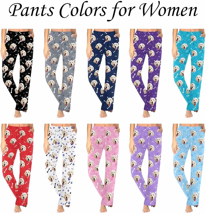 Custom Pajama Pants Women Personalized Face Pajamas Bottom Couple Pajama Pants - Image 4