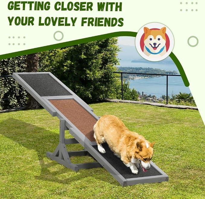 71" Wooden Dog Agility Seesaw for Training and Exercise - Image 6