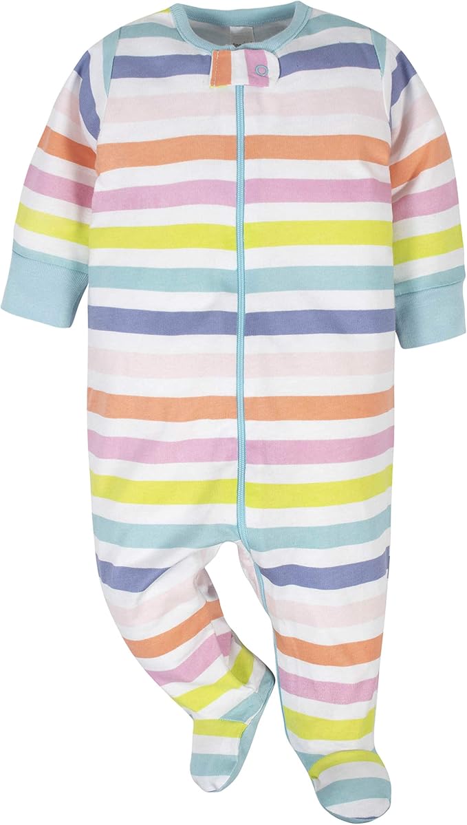 Onesies Brand Baby Girls' 4-pack Sleep 'N Play Footies Multi Pack - Image 4