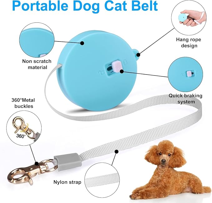 Retractable Leash and Harness for Small Pet, Lightweight, Handsfree Clip Cat - Image 6