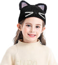 Bellady Mother Children Sequin Cat Ears Hats Warm Knit Crochet Beanies Cute by Bellady