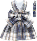 PETCARE Plaid Dog Dress Bow Tie Harness Leash Set by PETCARE