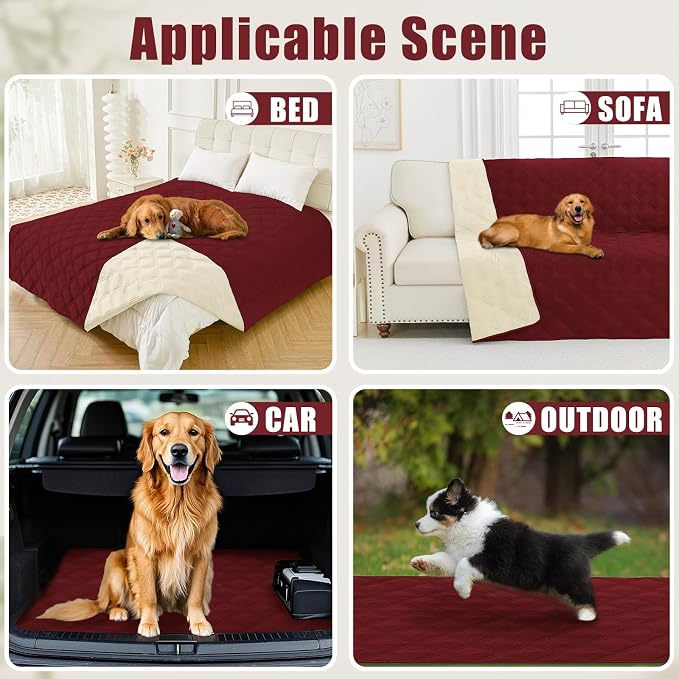 Smiry Waterproof Dog Bed Cover Blanket 30x53, Soft Reversible Pet Blanket - Image 5