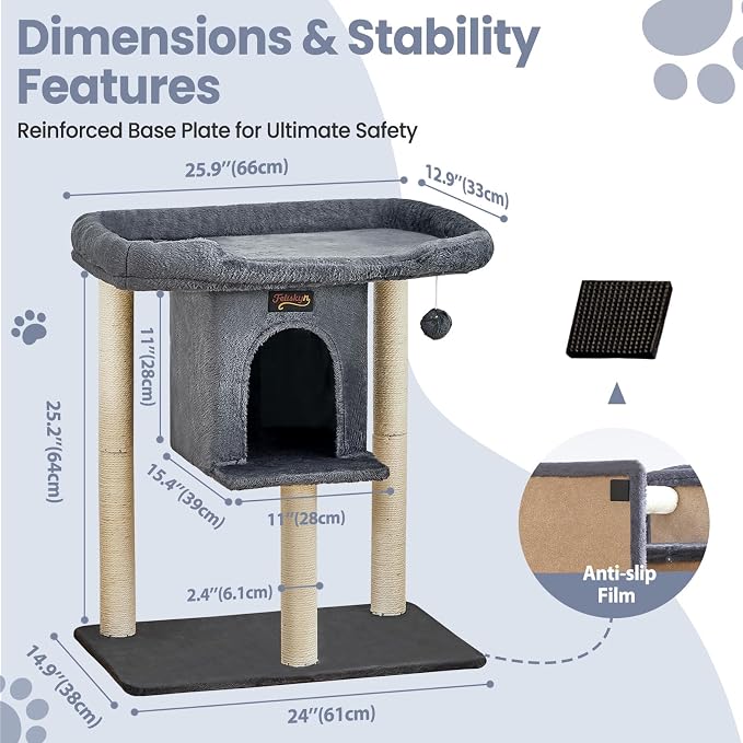Cat Tree Tower Scratching Post for Indoor Large Cats, Small Cat Tree - Image 8