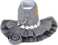 Small Dog Dress with Leash Set Adjustable Dog Harness Dress with D Ring by Unknown