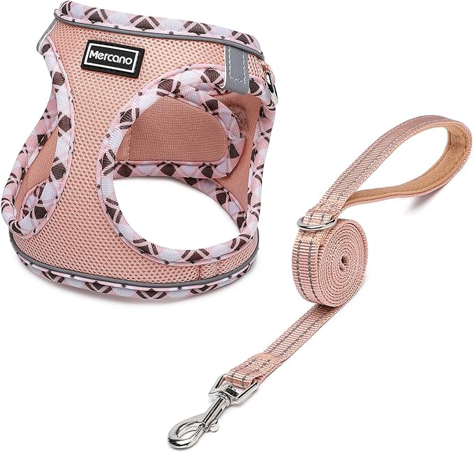 Mercano Soft Mesh Dog Harness and Leash Set, No-Chock Step-in Reflective by Unknown