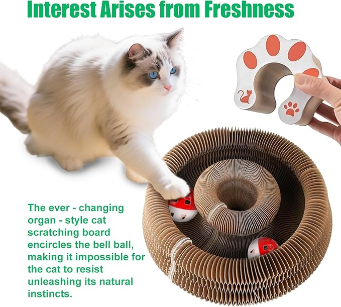 2-Pack Kitty kurls cat Scratcher – Foldable Kitty Curls Scratching Board - Image 2