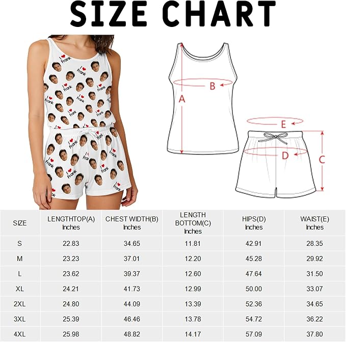 Custom Short Pajamas Set with Photo, Personalized Pajamas - Image 7