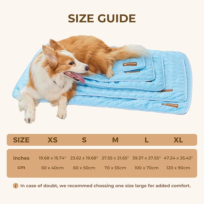 Pelsbarn Dog Cooling Mat- Ice Silk Summer Comfort, Self Cooling, Non-Slip Dog - Image 3