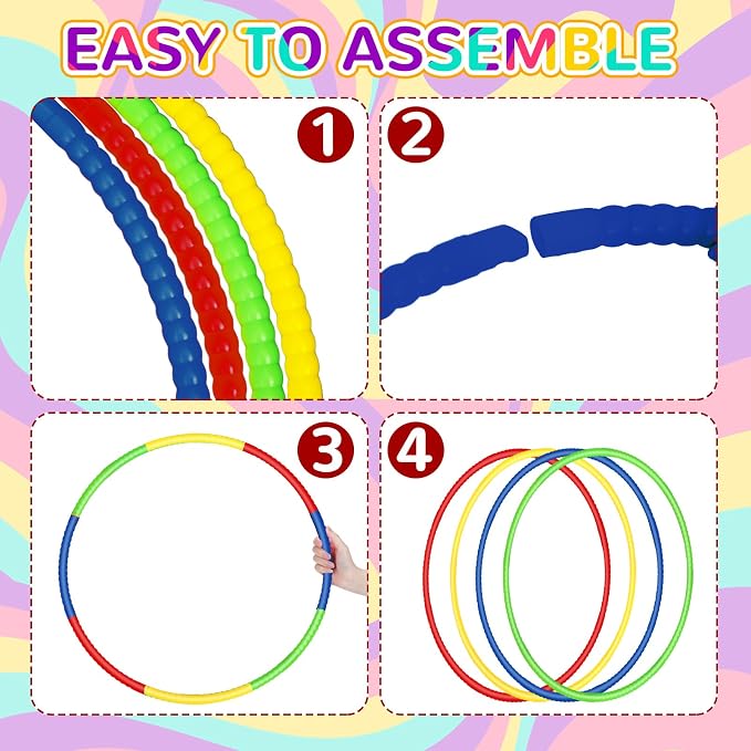 Sratte 12 Pcs Toy Hoop for Kid - Image 3