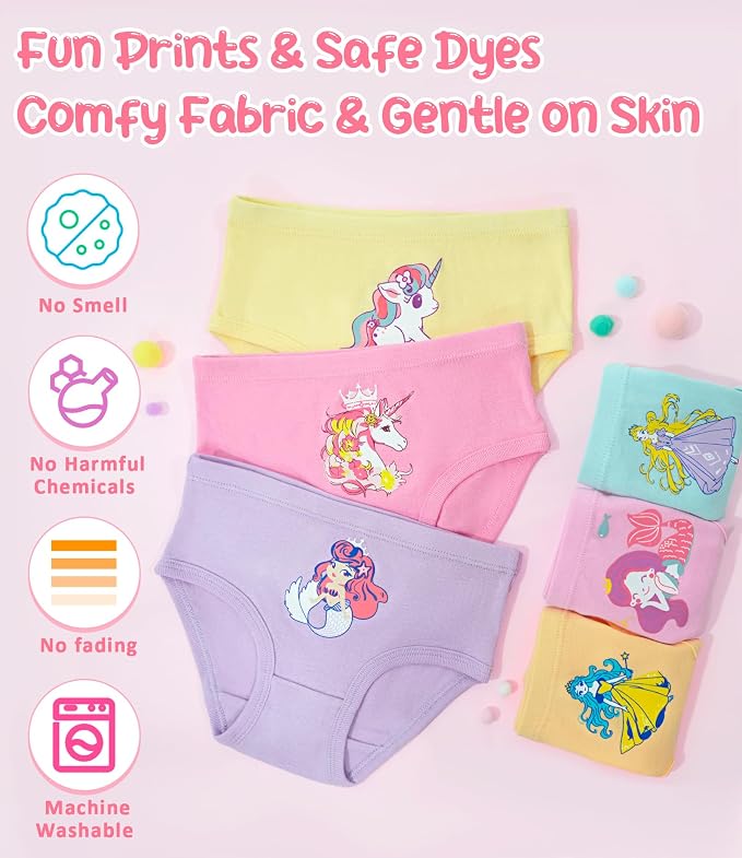 Girls and Toddlers 100% Cotton Underwear Tagless Soft Panties Size 2-3T - Image 6