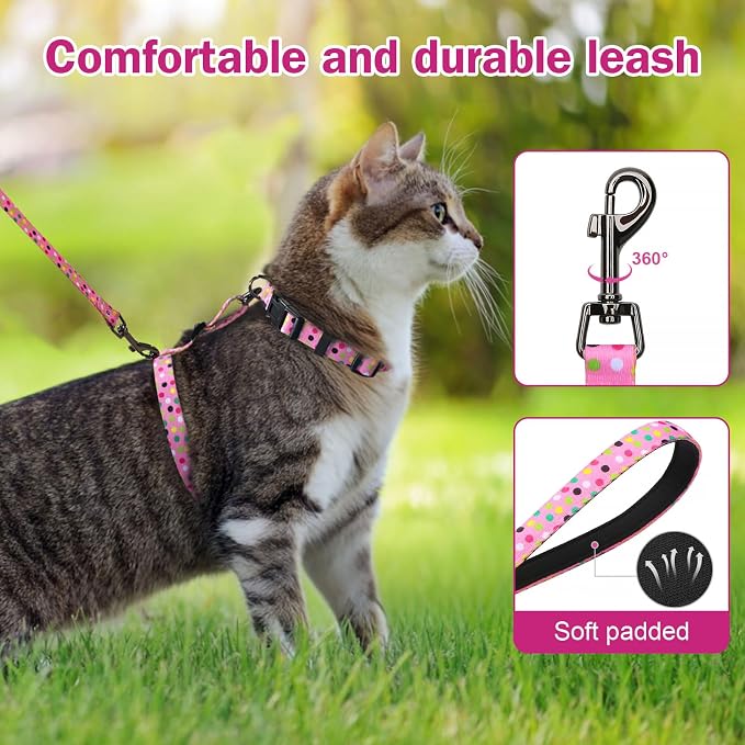 Hikiko Cat Harness and Leash Set Escape Proof Adjustable Walking Travel Cute - Image 4