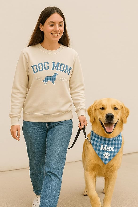 NAZENTI Personalized Dog Mom Sweatshirt, Cat Lovers Gift, Matching Dog and - Image 7