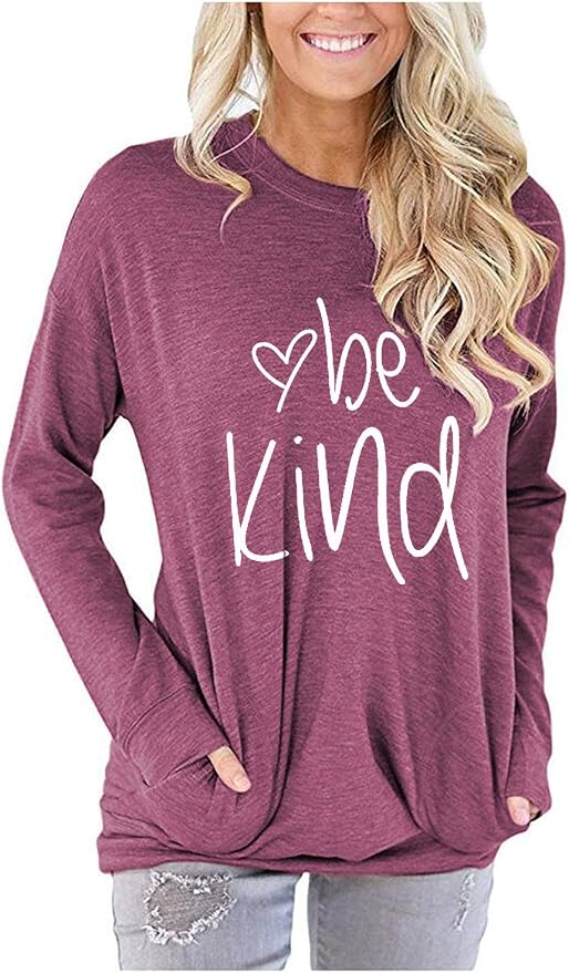Akihoo Womens Casual Long Sleeve Tunic Tops Crew Neck Shirt Blouses by Akihoo