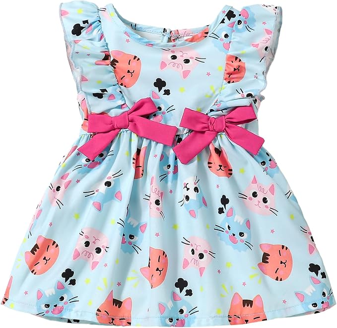 Mioglrie Baby Girl Dress Summer Girl Clothes Infant Outfits Newborn Ruffle by Mioglrie